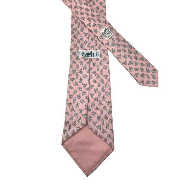 Hermes Tie 5295TA Pink Sailor Knot Rope Silk 100% Necktie France Luxury - Picture 3 of 6